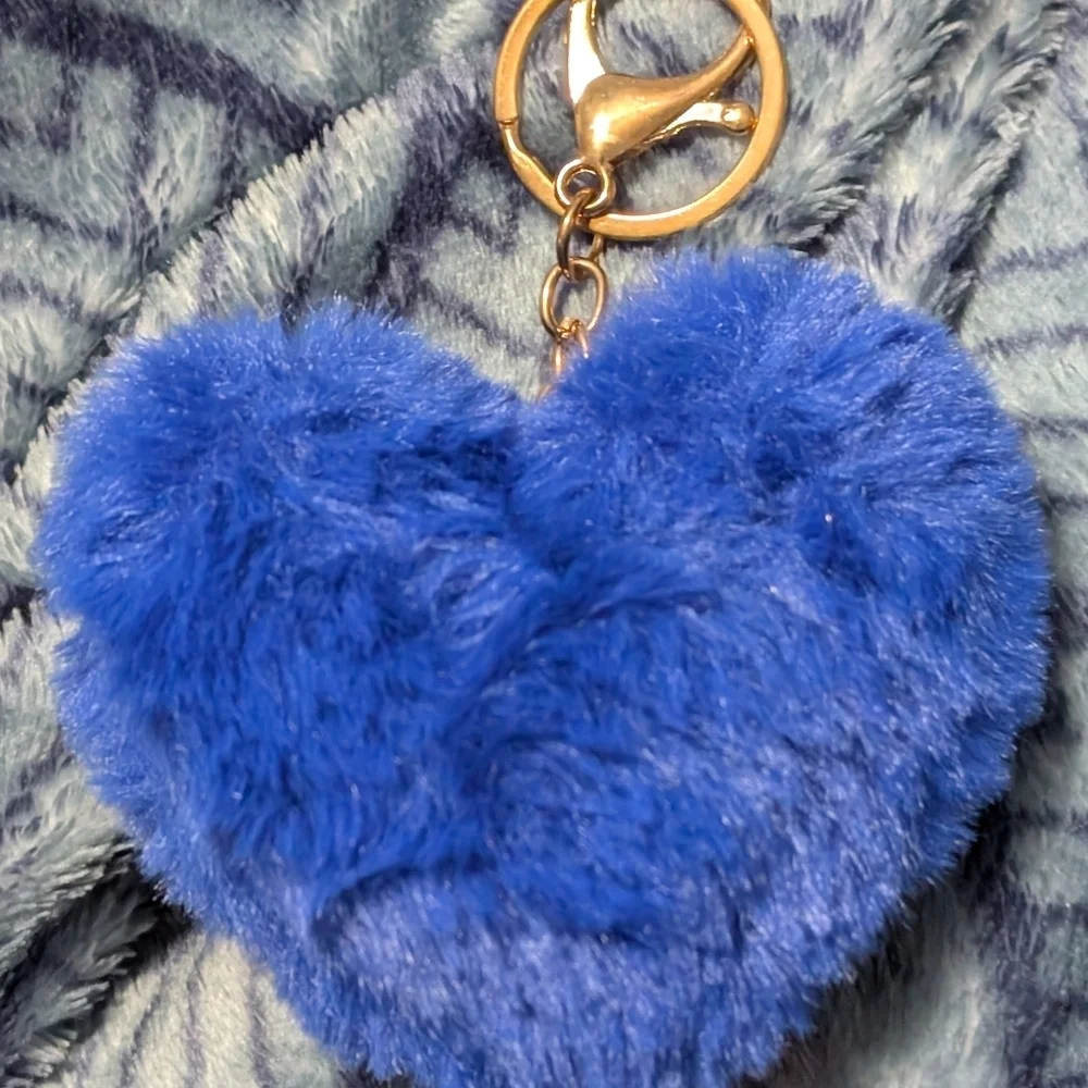 Blue Heart-Shaped Keychain (New) - Picture 2 of 7